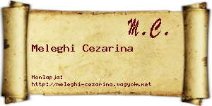 Meleghi Cezarina névjegykártya